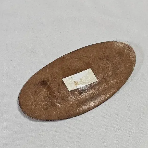 Vintage Leather Picabo Angler LEATHER Hat Patch 4" Fly Fishing Retro - Picture 2 of 3